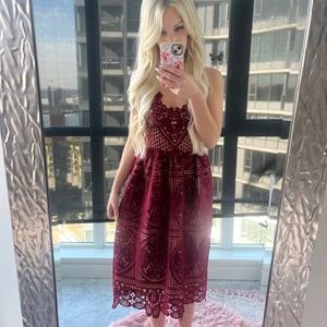 Two sisters the label dress lace up dress. Size XS fits like a size